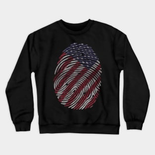 USA Flag - Fingerprint Crewneck Sweatshirt